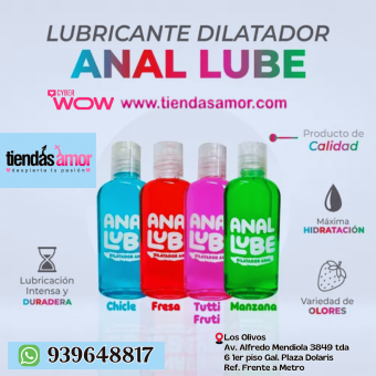 Lubricación intensa y de larga duración anal lube