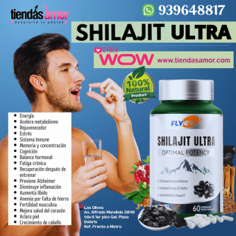 Shilajit de potencia ultra óptima, extracto de shilajit con L-arginina, puro, nuevo, 60 unidades